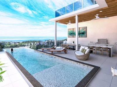 Residential complex Complex of villas with swimming pools and sea views near the beach, Samui, Thailand