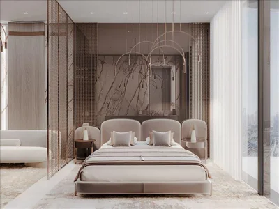 Wohnanlage New Laya Courtyard Residence with swimming pool and a roof-top lounge area close to the golf club, Dubai Studio City, Dubai, UAE