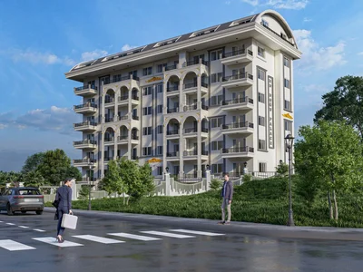Zespół mieszkaniowy Apartments in complex with developed infrastructure, 900 m from the sea, Demirtas, Turkey