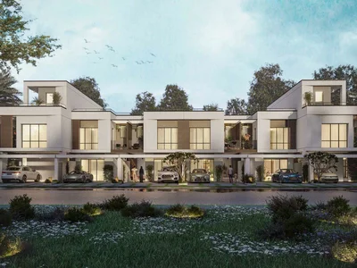 Complexe résidentiel New complex of townhouses Riverside with a spa center, event areas and a kids' adventure park, Damac Hills, Dubai, UAE