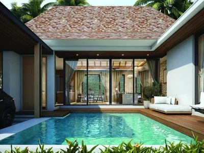 Zespół mieszkaniowy Cozy villa complex with pools in Thalang, Phuket, Thailand