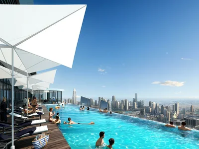 Complexe résidentiel Apartments with a home theater, in Paramount Tower residential complex with stores and wellness center, Business Bay, Dubai, UAE