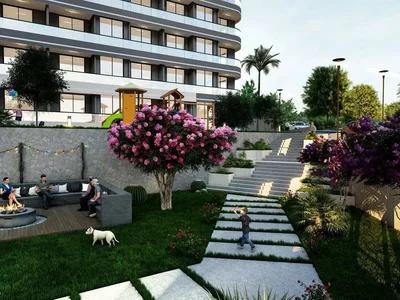 Zespół mieszkaniowy Residential complex with swimming pool, parking, barbecue area, Kocahasanli, Mersin, Turkey