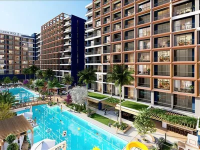 Residential complex New residence with a swimming pool and a water park at 520 meters from the sea, Mersin, Turkey