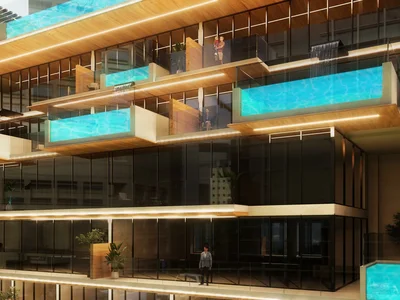 Zespół mieszkaniowy New Sky Living Residence with a swimming pool and a gym, JVC, Dubai, UAE