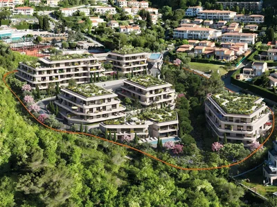 Complejo residencial First class residential complex with swimming pools surrounded by greenery and with sea views, Eze, Cote d'Azur, France