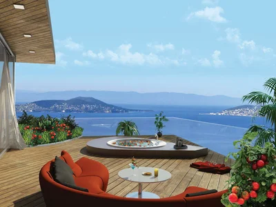 Residential complex Apartments with terraces in a high-rise residence with a swimming pool and a panoramic view, near a metro station, Istanbul, Turkey