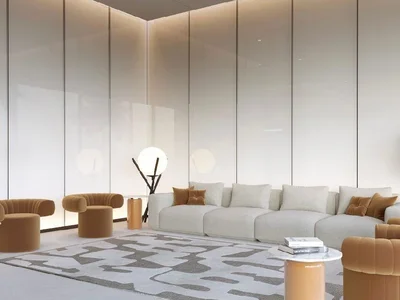 Wohnanlage Duplex apartments in the new high-rise Auresta Residence with swimming pools, lounge areas and gardens, JVC, Dubai, UAE