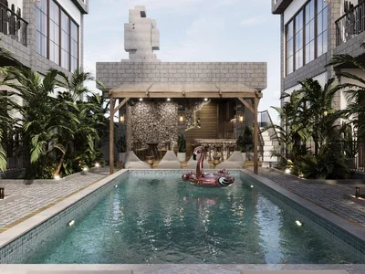 Residential complex Modern apartment complex with jungle views in Ubud, Bali, Indonesia