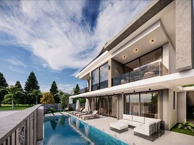 Zespół mieszkaniowy New complex of furnished villas with a swimming pool and a spa at 250 meters from the promenade, Fethiye, Turkey