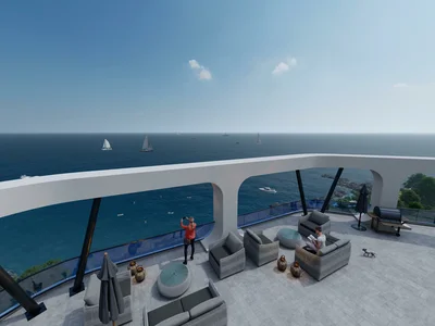 Complexe résidentiel Residential complex with swimming pool next to the pier, Mersin, Turkey