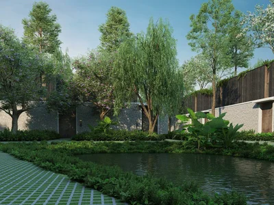 Complexe résidentiel New villas with swimming pools and gardens in a residence with a spa center, Phuket, Thailand