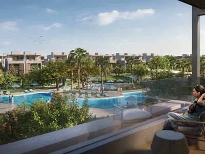 Wohnanlage New complex of semi-detached villas with a swimming pool and a garden, Dubai, UAE