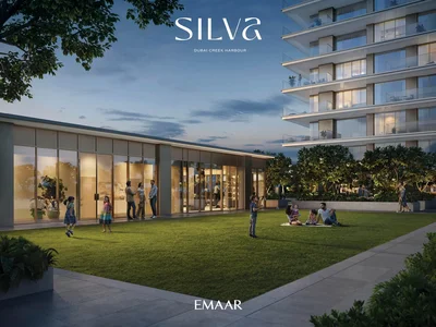 Wohnanlage Modern townhouses in the new complex Silva, Dubai Creek Harbour, UAE
