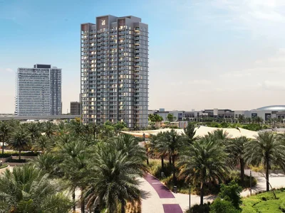 Zespół mieszkaniowy New Hyde Residences with swimming pools and wellness centers close to the shopping mall, Dubai Hills, Dubai, UAE