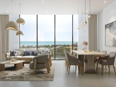 Complejo residencial New Selene Beach Residences with a lagoon, a swimming pool and parks, Al Seanneeah, Dubai, UAE