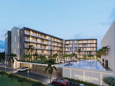 Wohnanlage The Residence — new complex by Prestige One with a swimming pool and a golf course in JVC, Dubai