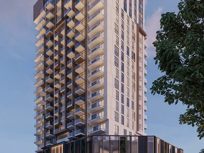 Zespół mieszkaniowy New premium residence Q Gardens Loft 2 with swimming pools and a garden in the central area of JVC, Dubai, UAE