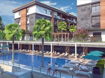 Residential complex High-quality residence with swimming pools and green areas in a quiet area, 500 meters from the beach, Istanbul, Turkey