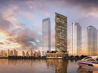 Zespół mieszkaniowy New high-rise residence Mar Casa with a beach, swimming pools and a spa center, Maritime City, Dubai, UAE