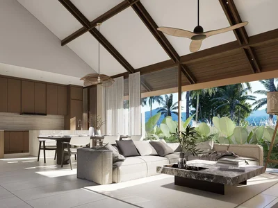 Zespół mieszkaniowy Complex of villas with swimming pools and gardens close to beaches and piers, Samui, Thailand