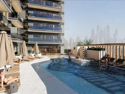 Residential complex New Lume Residence with a swimming pool, lounge and event areas, JVC, Dubai, UAE