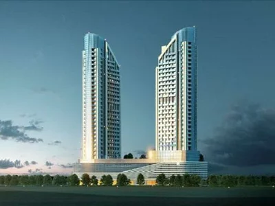 Жилой комплекс Новая резиденция Cloud Towers с бассейнами и панорамным видом, в районе JVT, в центре Дубая, ОАЭ