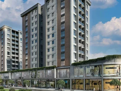 Zespół mieszkaniowy New residence with a business center, a swimming pool and a green area close to a metro station and the city center, Istanbul, Turkey