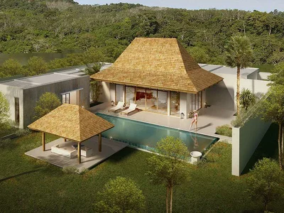 Complejo residencial Complex of single-storey villas with swimming pools in a prestigious area, Phuket, Thailand