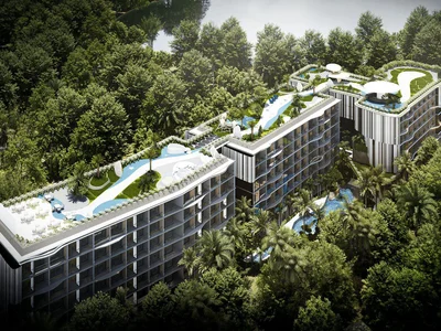 Residential complex New residence with swimming pools and a restaurant in the prestigious area of Bang Tao, Phuket, Thailand