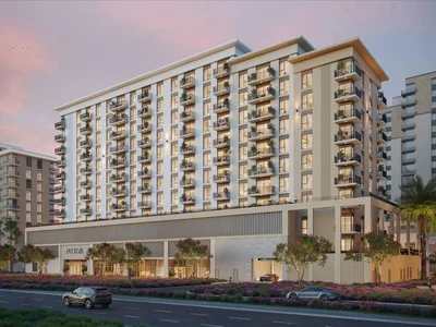 Wohnanlage New Augusta Residence with swimming pools and green areas close to schools and medical facilities, Town Square, Dubai, UAE