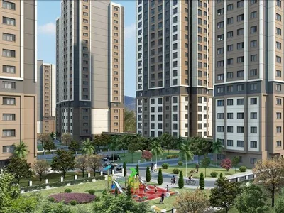 Residential complex New residence with a swimming pool and panoramic views near the coast, Istanbul, Turkey