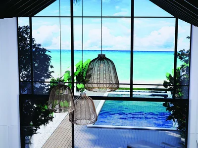 Complexe résidentiel New two-level villas with pools right on the beach, Nathon, Samui, Thailand