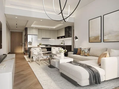 Complejo residencial New residence Avenue Park Towers with swimming pools and a park close to a metro station and the international airport, Wasl 1, Dubai, UAE