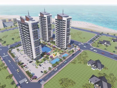 Residential complex Two bedroom apartments in complex with swimming pool and tennis court, 500 metres to the sea and beaches, Mersin, Turkey