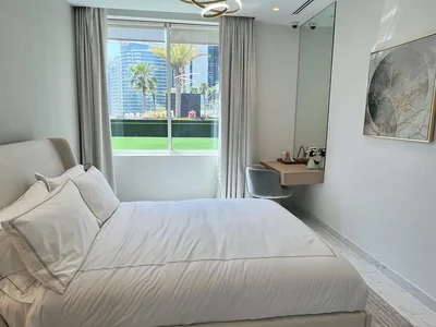 Zespół mieszkaniowy New complex of furnished apartments Maimoon Gardens with a swimming pool, a waterfall and sports grounds, JVC, Dubai, UAE