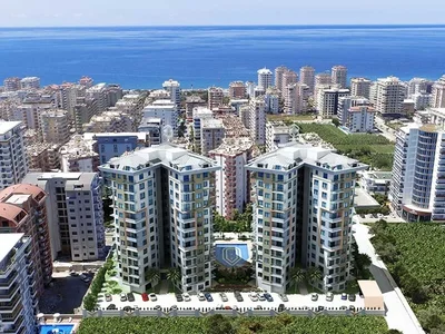 Residential complex Furnished 1+1 apartment 400 meters from the sea in the Tekinoğlu complex.