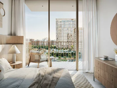 Complejo residencial New high-rise residence Valo with a swimming pool and a garden, Dubai Creek Harbour, Dubai, UAE